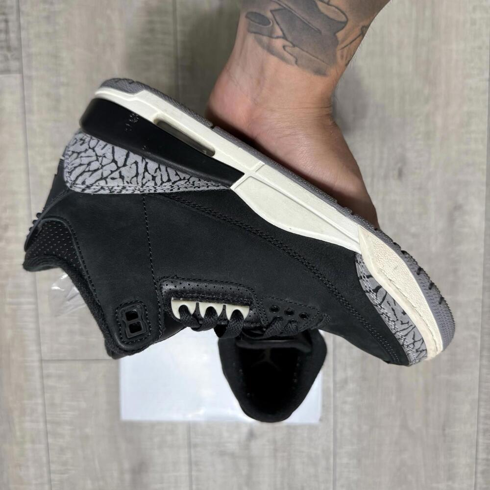 Nike Air Jordan 3 Retro OFF NOIR  Black CK9246-001 Womens Size 6 - Picture 3 of 10